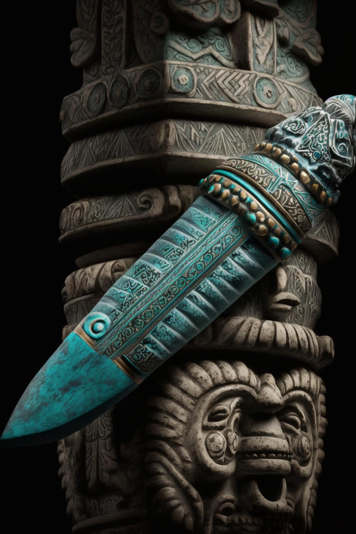 Mayan sacrificial dagger