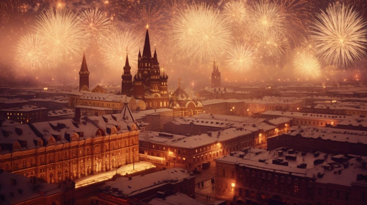 New Years fireworks in the USSR