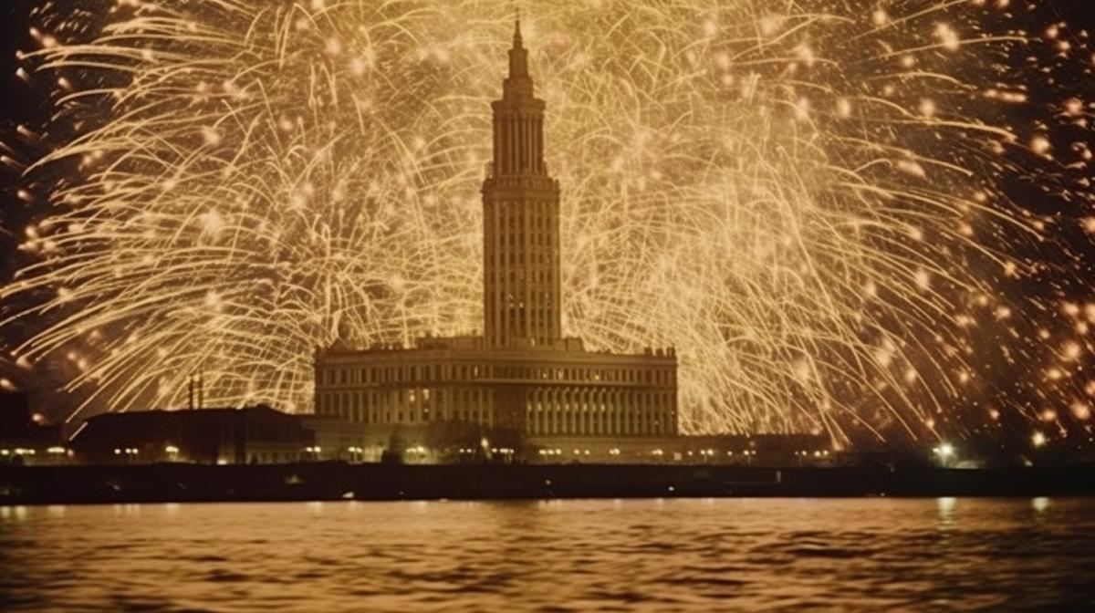 New Years fireworks in the USSR
