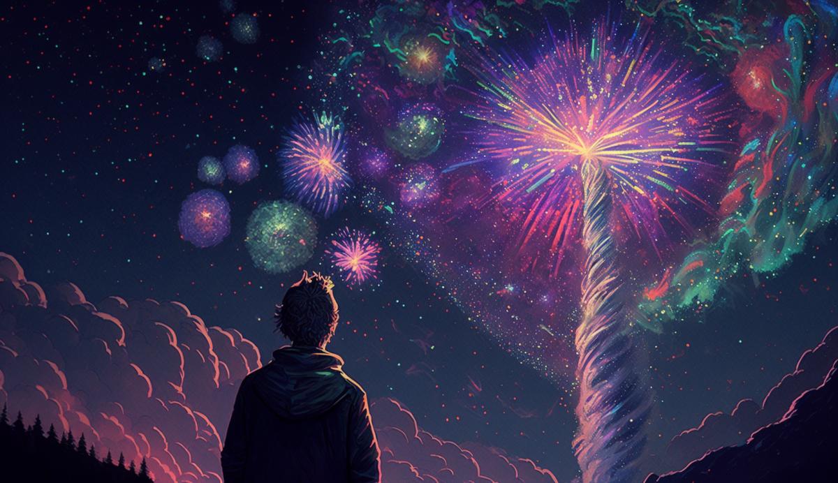 Fireworks in hallucinations 🎆