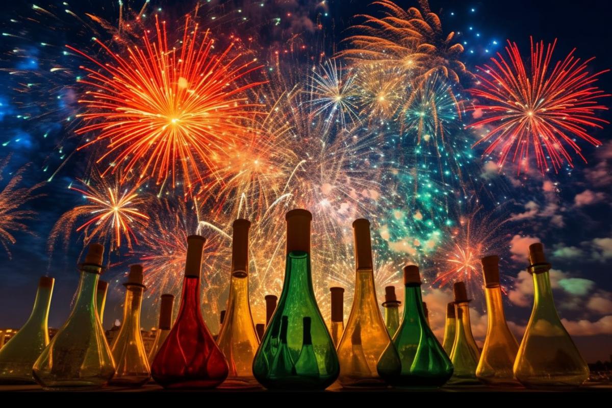 🎆 Fireworks from colorful flasks, colored chemistry explodes, how fun it is to be a chemist! 🎆