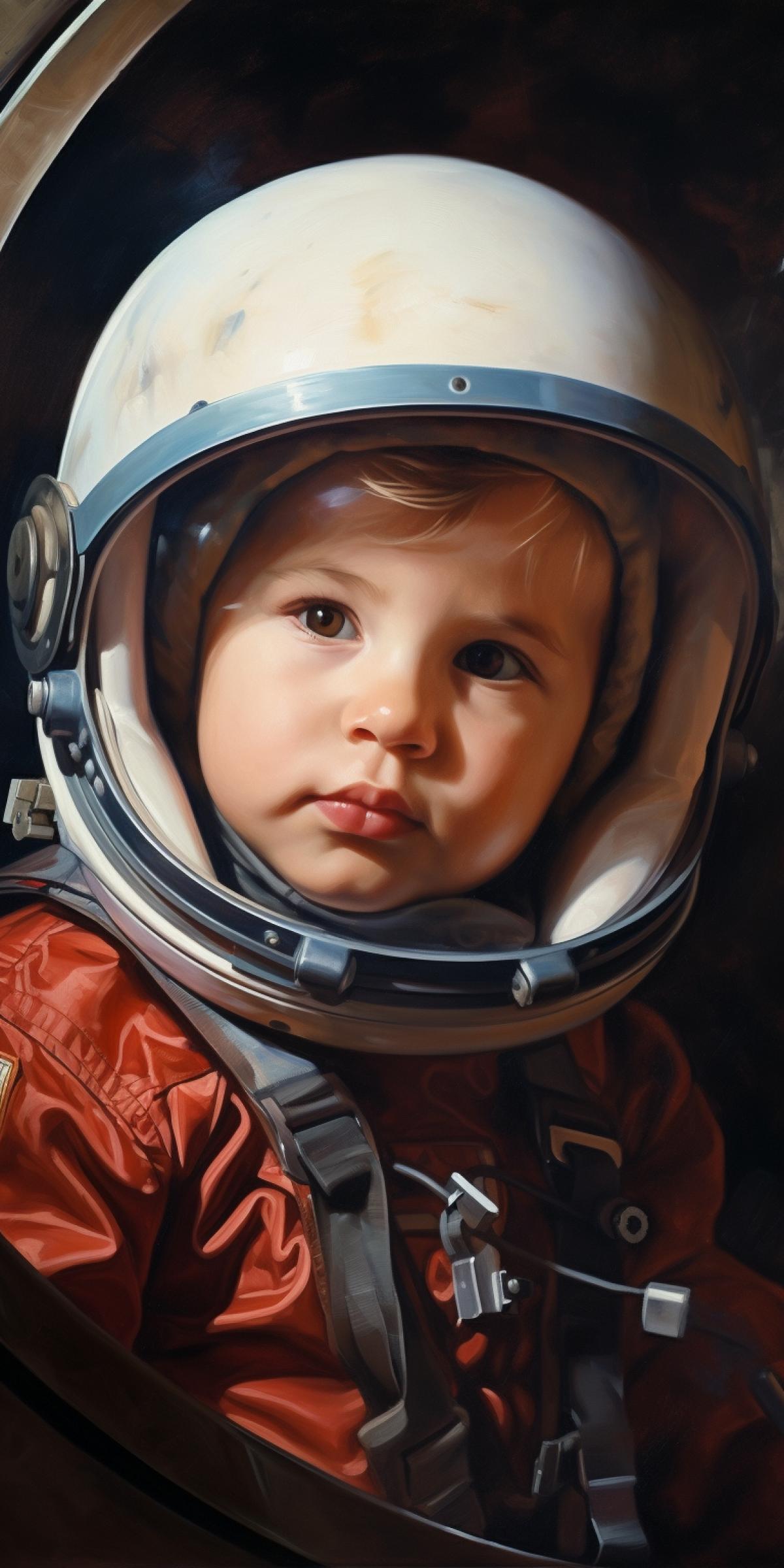 Yurii Gagarin as a baby , realistic image, lots of detail