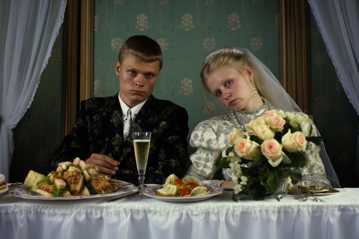 typical russian wedding photo