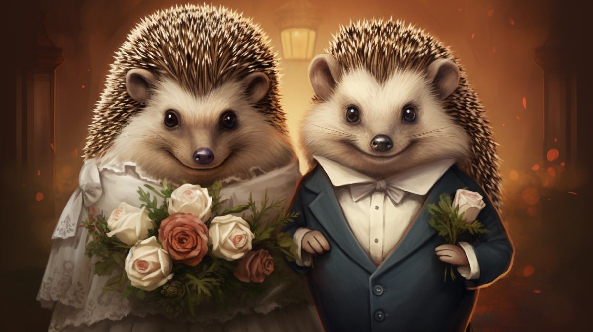 Hedgehog wedding