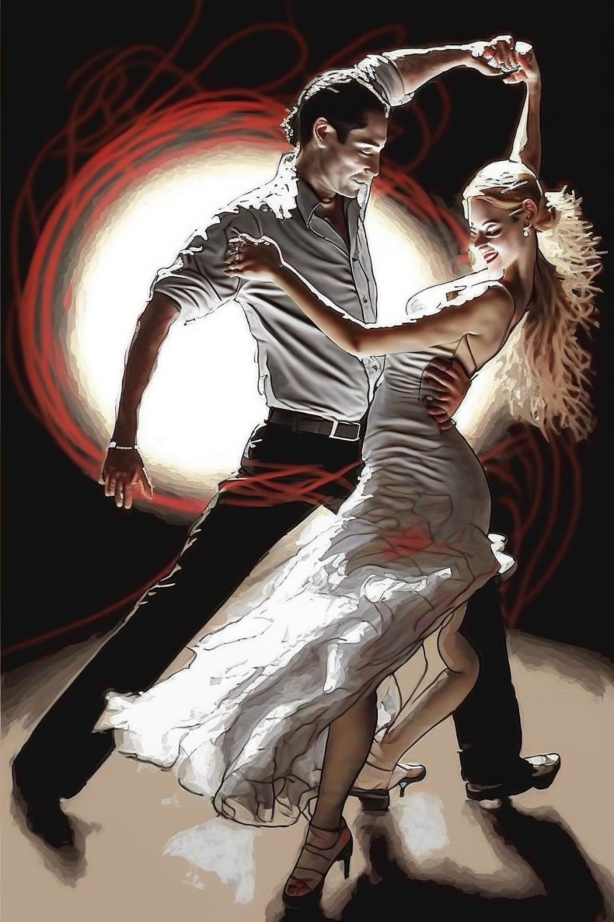 Wedding couple dancing