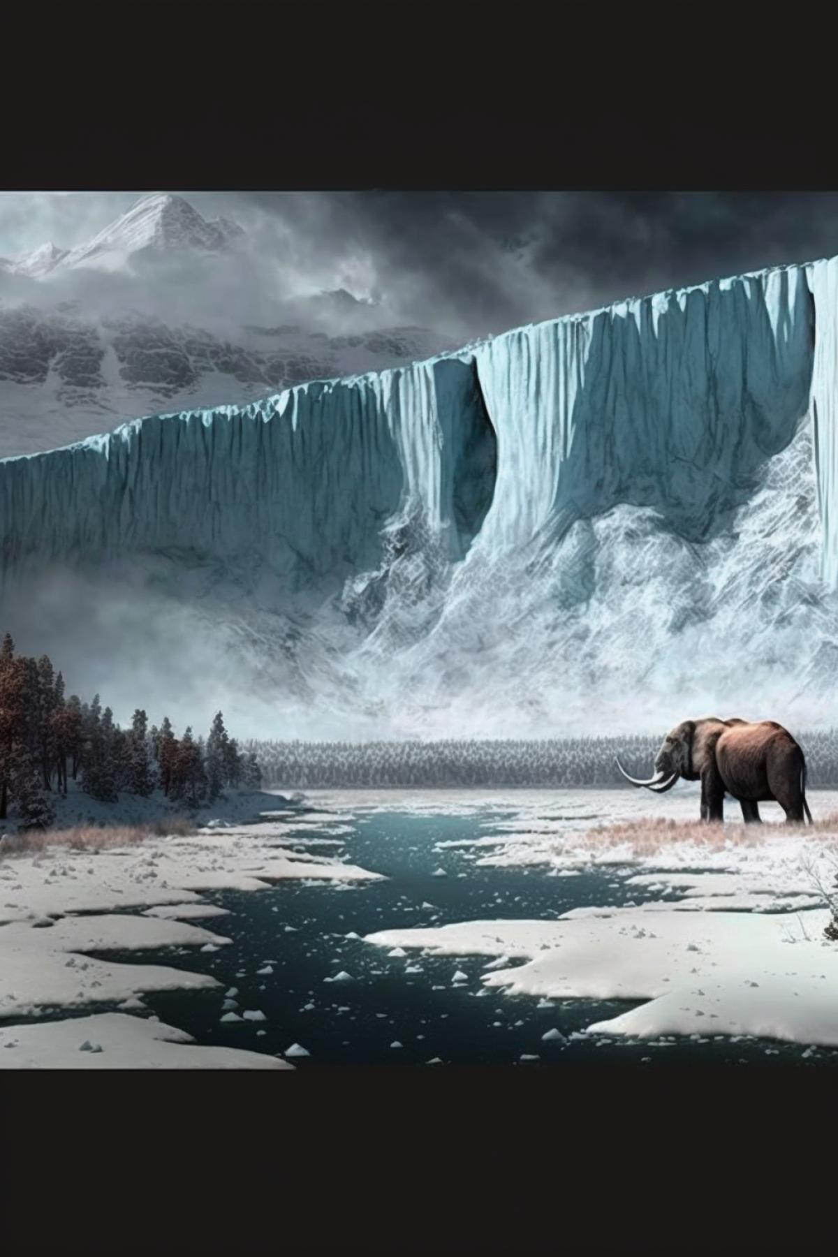 Taiga, plain, ice age.