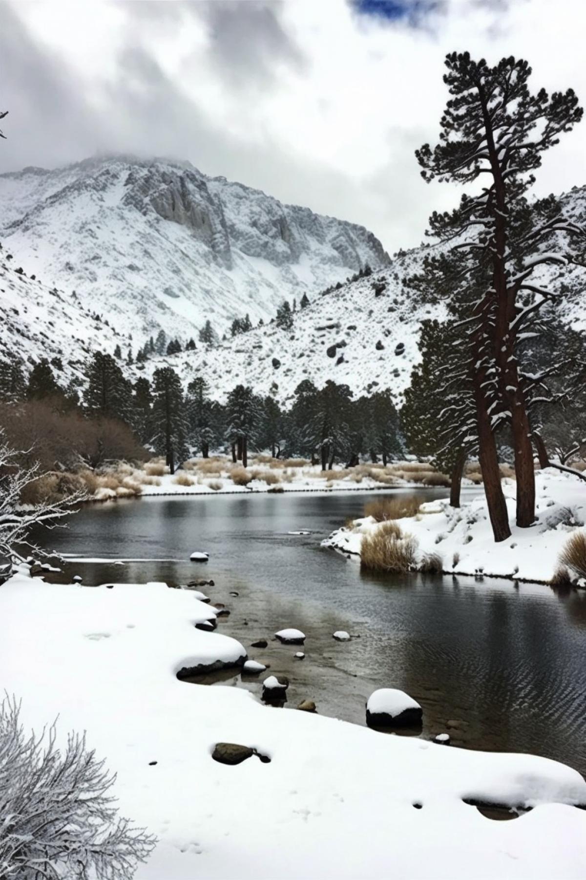 Mammoth Valley, snowfall