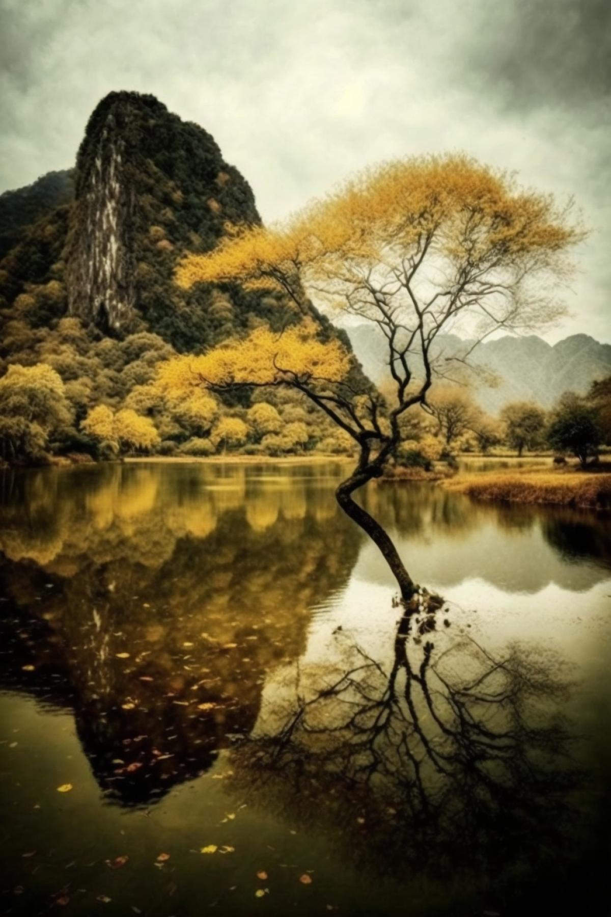 autumn landscape in Ninh Binh