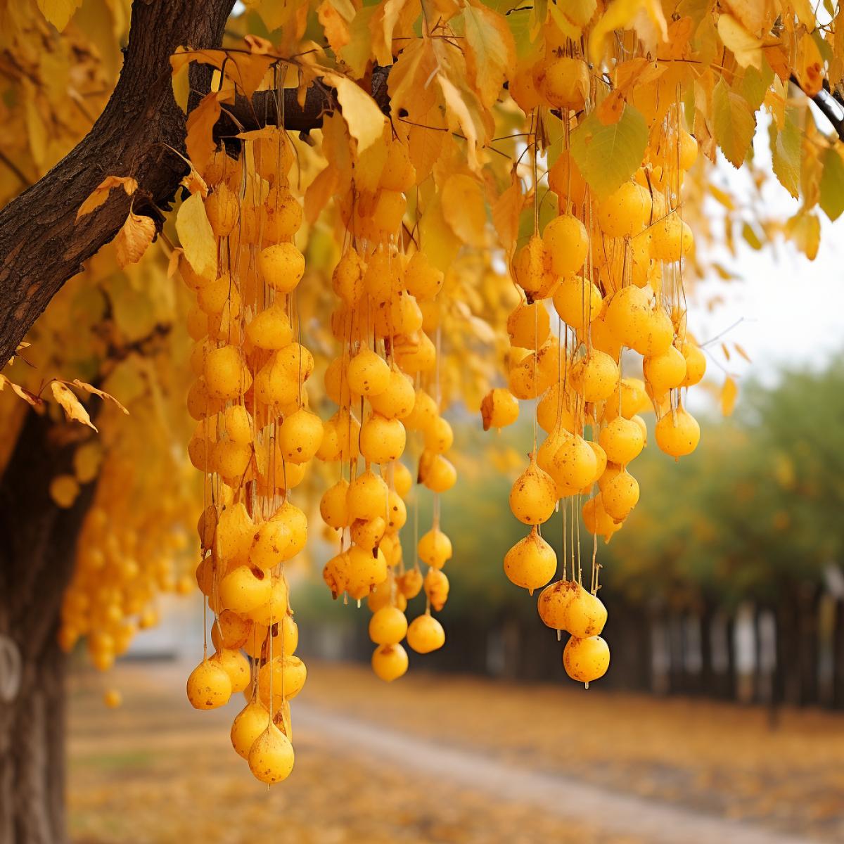 As summer passes and autumn arrives, everything begins to wither, the breeze moves the shy dews on the petals, the Indus leaves fall one after another, the golden rice ears sway in the autumn wind, the deep red fruits clamor in the branches, and the seemingly cold autumn brings people joy