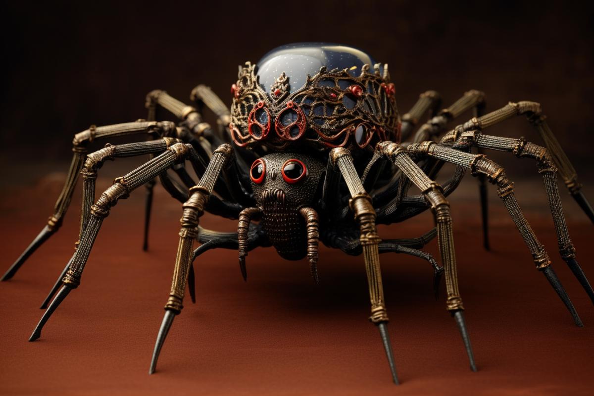Granny Spider steampunk satisfied happy knits a sweater