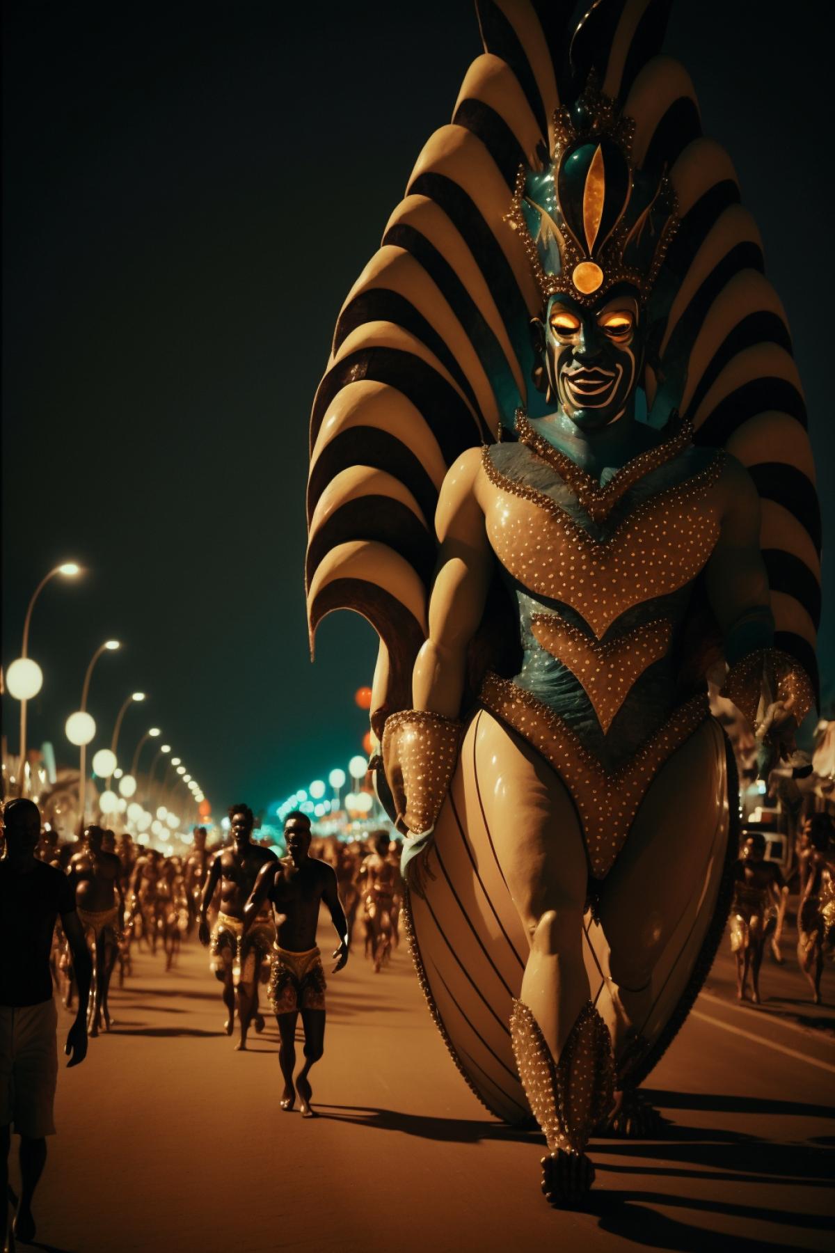 Carnival procession along the main street of Brasilia