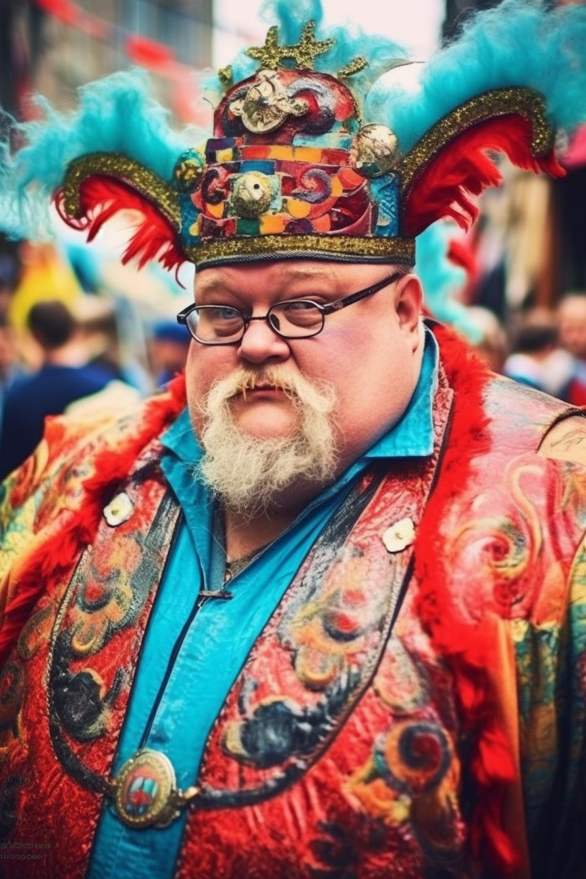 Masquerade carnival of fat people