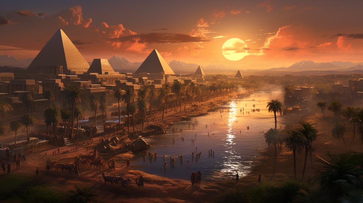 the country egypt, digital art, high quality, elegant, highly detailed, intricate, smooth, sharp focus, artstation, digital painting, concept art, cinematic, 4 k wallpaper, svetlin velinov, tarmo juhola, artstation trending