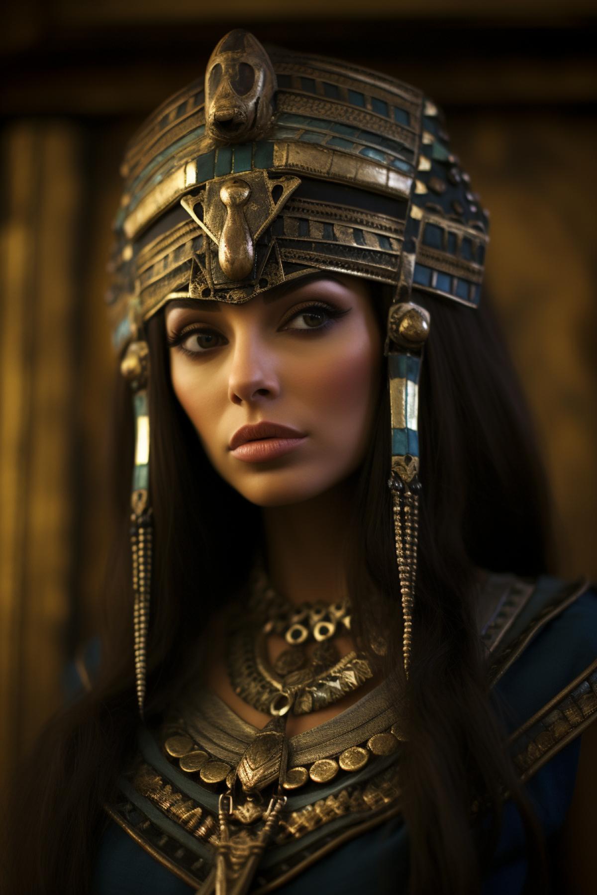 Beautiful Cleopatra, ancient Egypt, photo realism