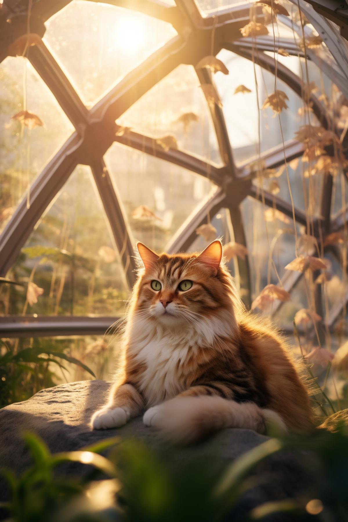 Cats in Nature city, future ecological architecture, cat’s only world, ecopunk, romantic, cute, beautiful, soft lighting, soft focus, cinematic, photorealistic, national geographic photography, atmospheric
