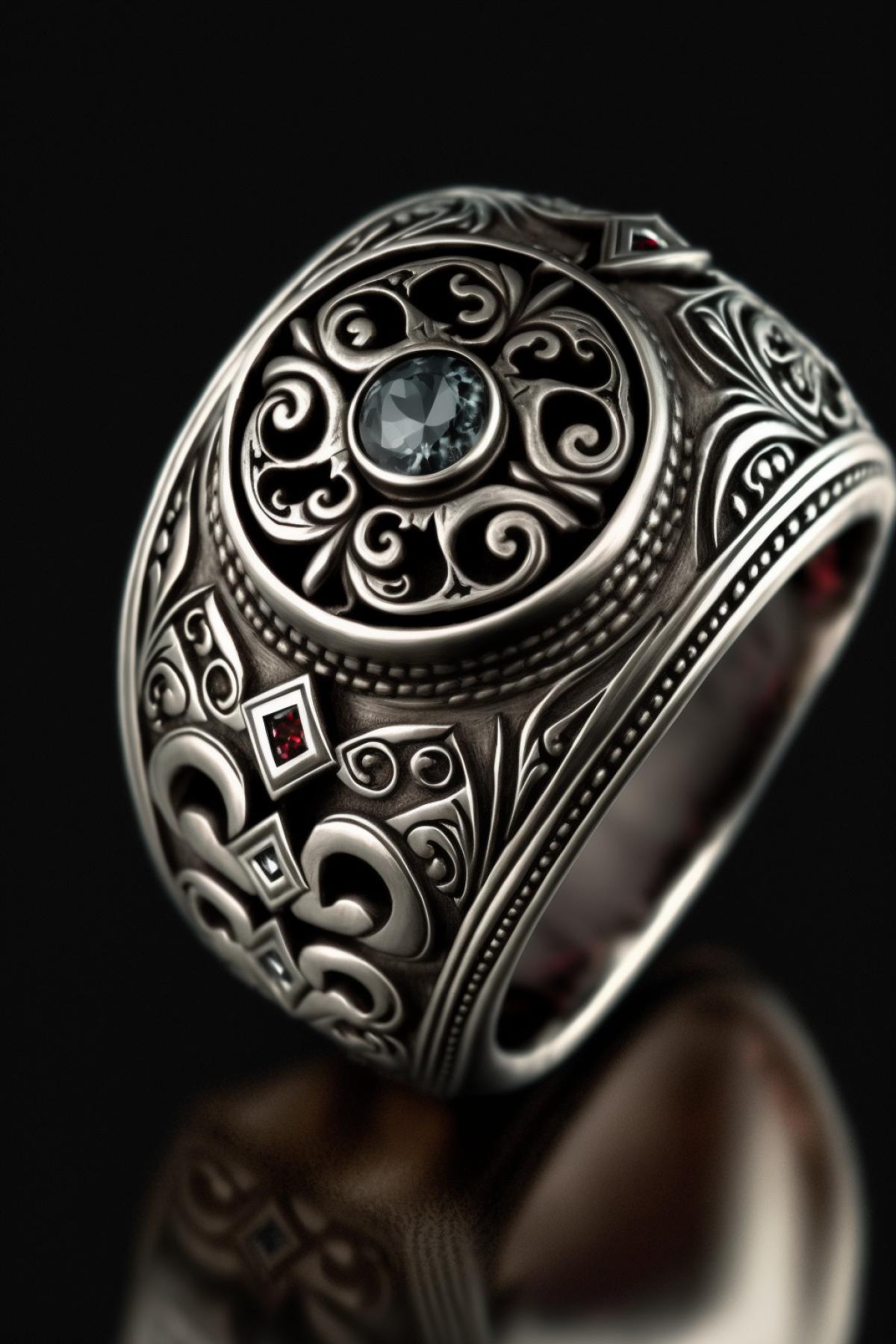 Silver ring with tricks