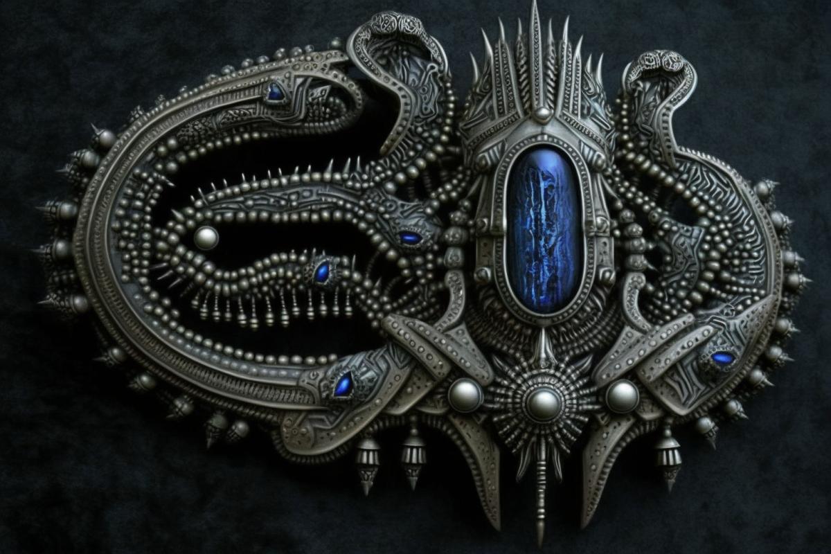 Jewelry in the style of Giger