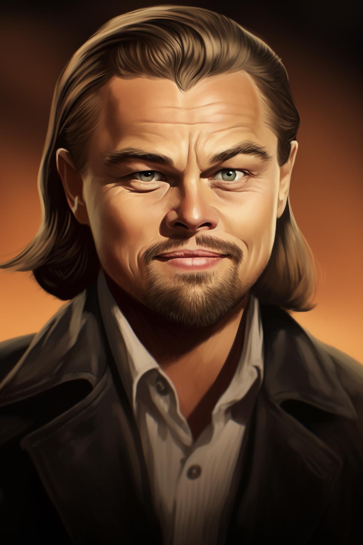 Caricature of Leonardo DiCaprio