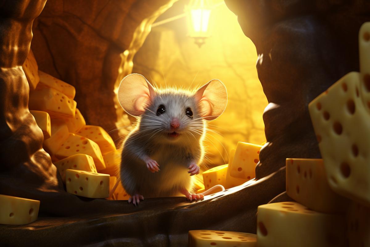 Mouse in the cheese cave