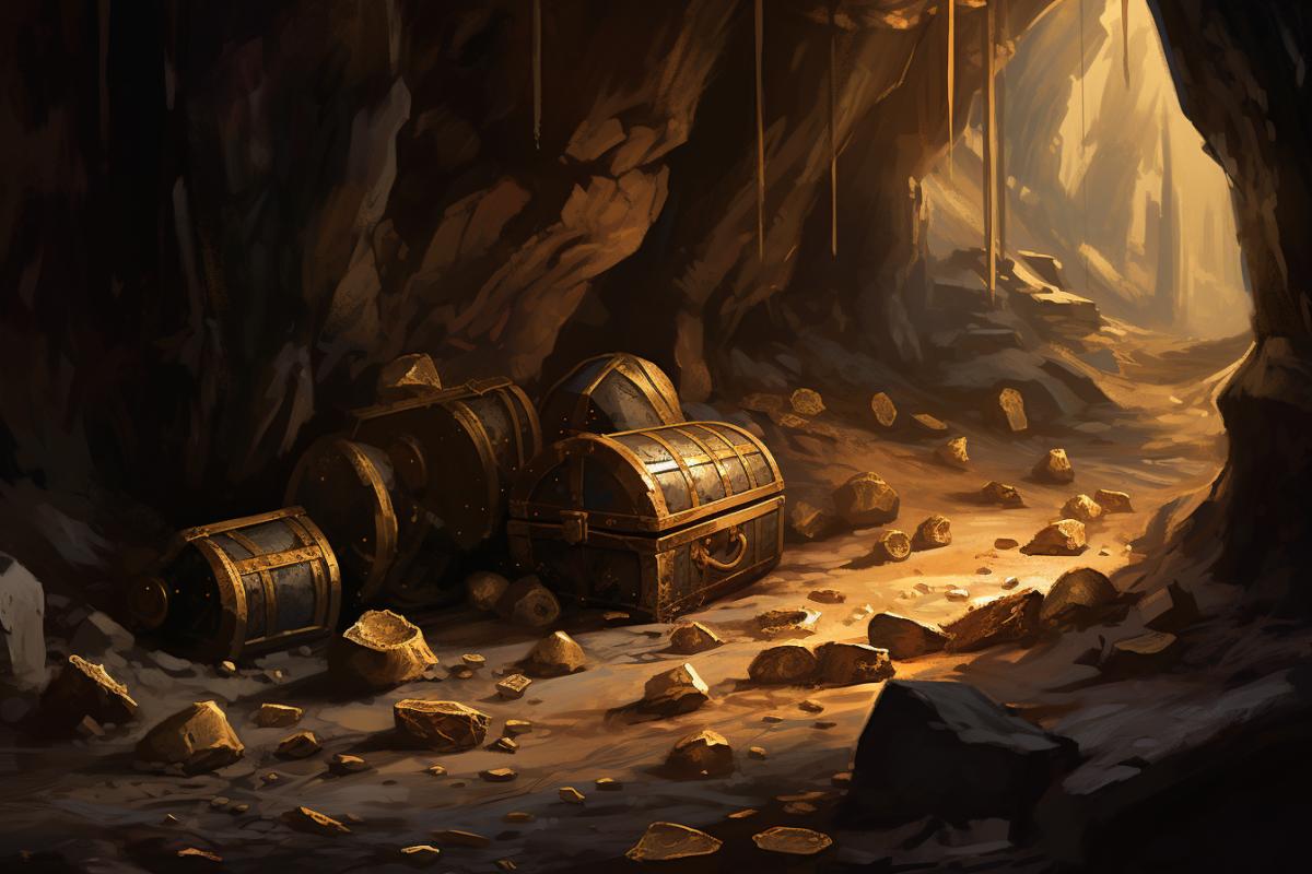 treasure cave illustration