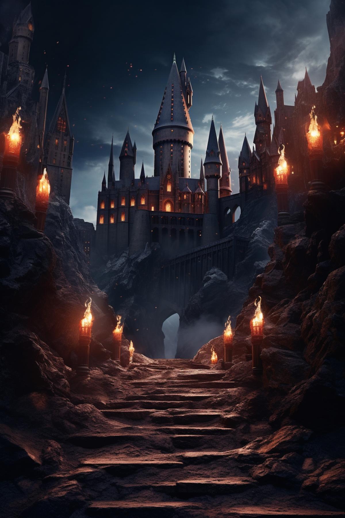 surreal photo of harry potter hogwarts backdrop max textures Image