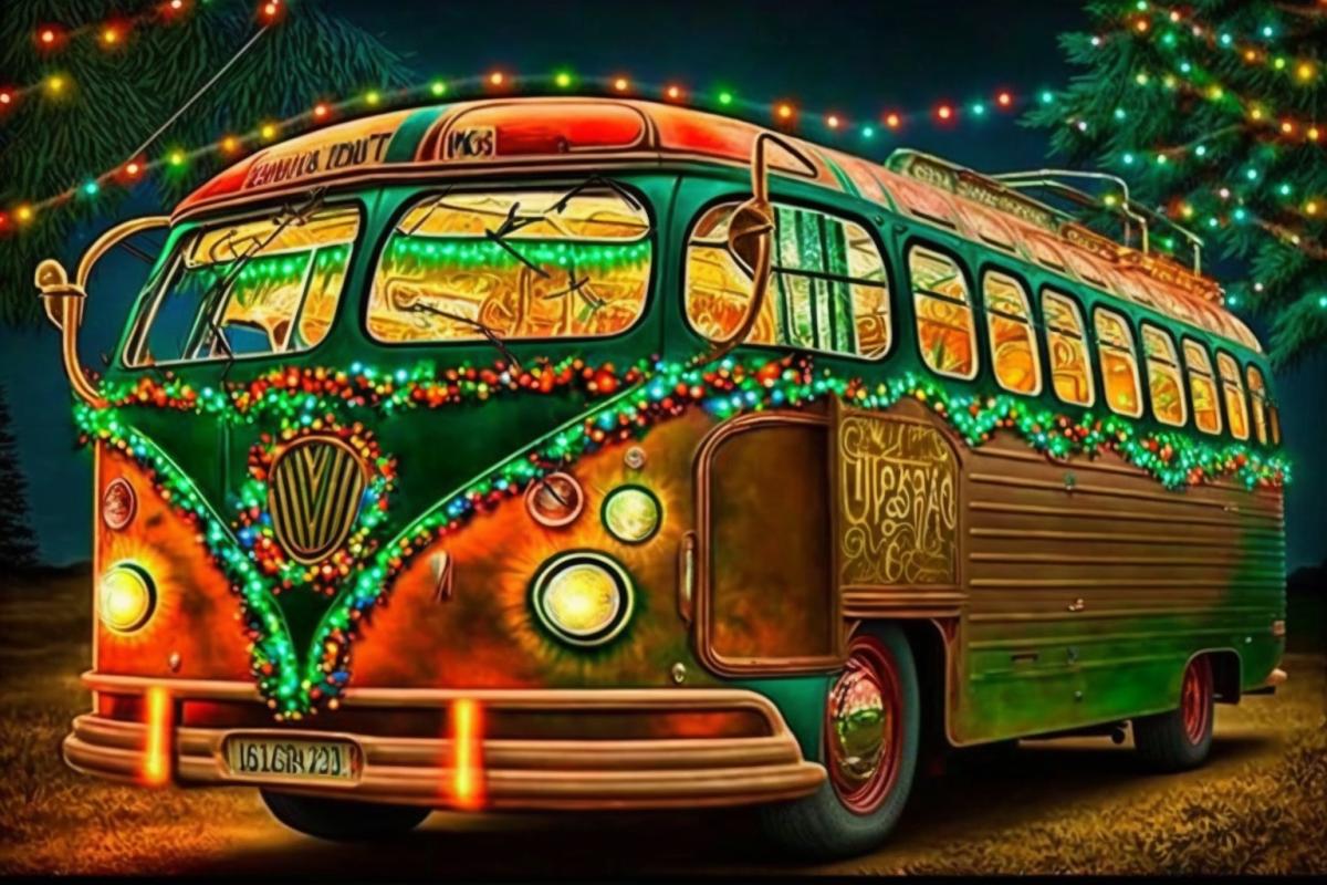 New Years bus 🎄🎄🎄🦠🎁🎀
