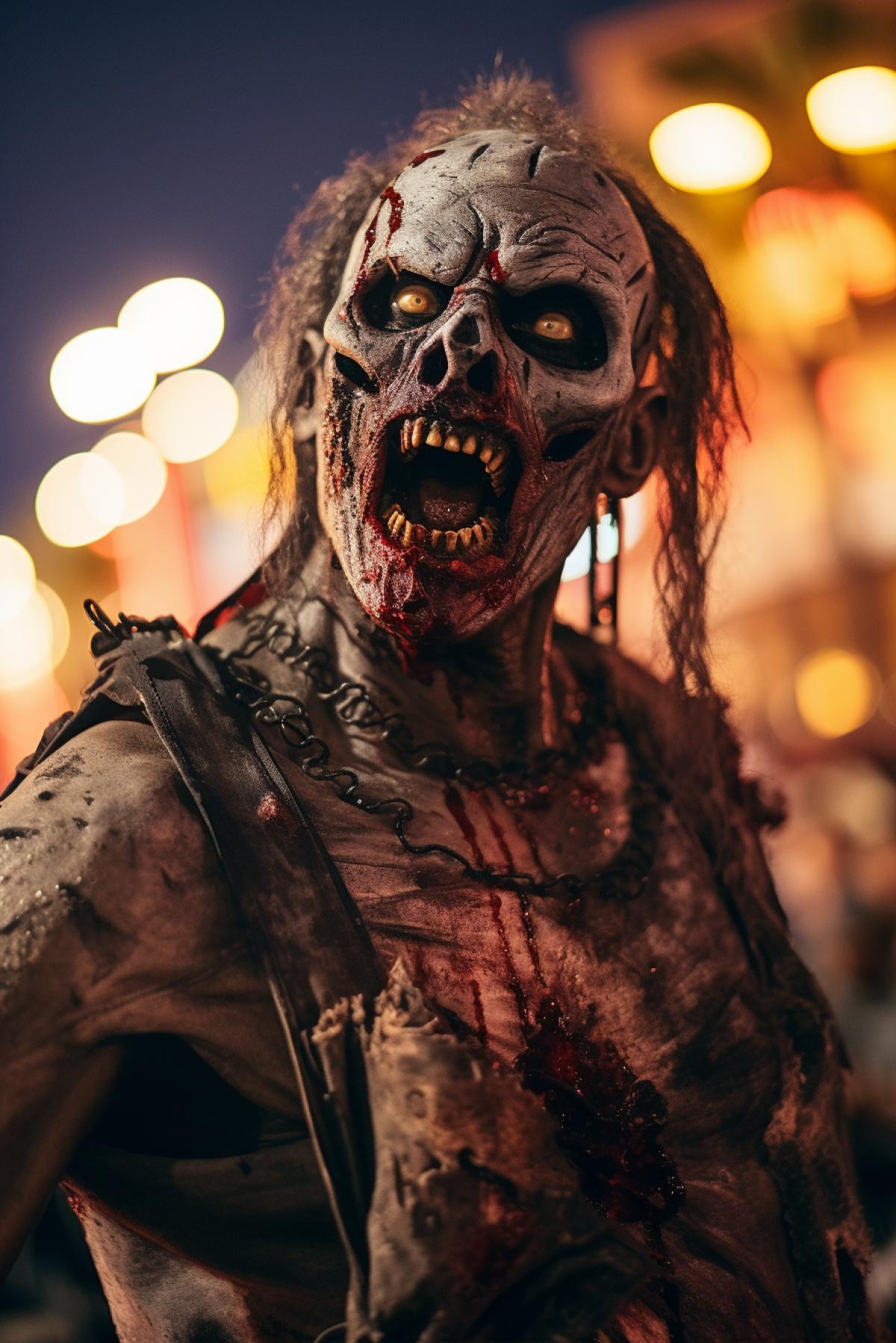 Army of the Dead film, movie, zombies, party dirty clothes, horror, epic scene, Las Vegas, cinematic
