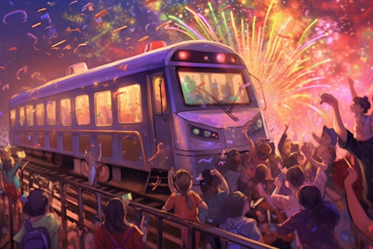 Shiny disco train