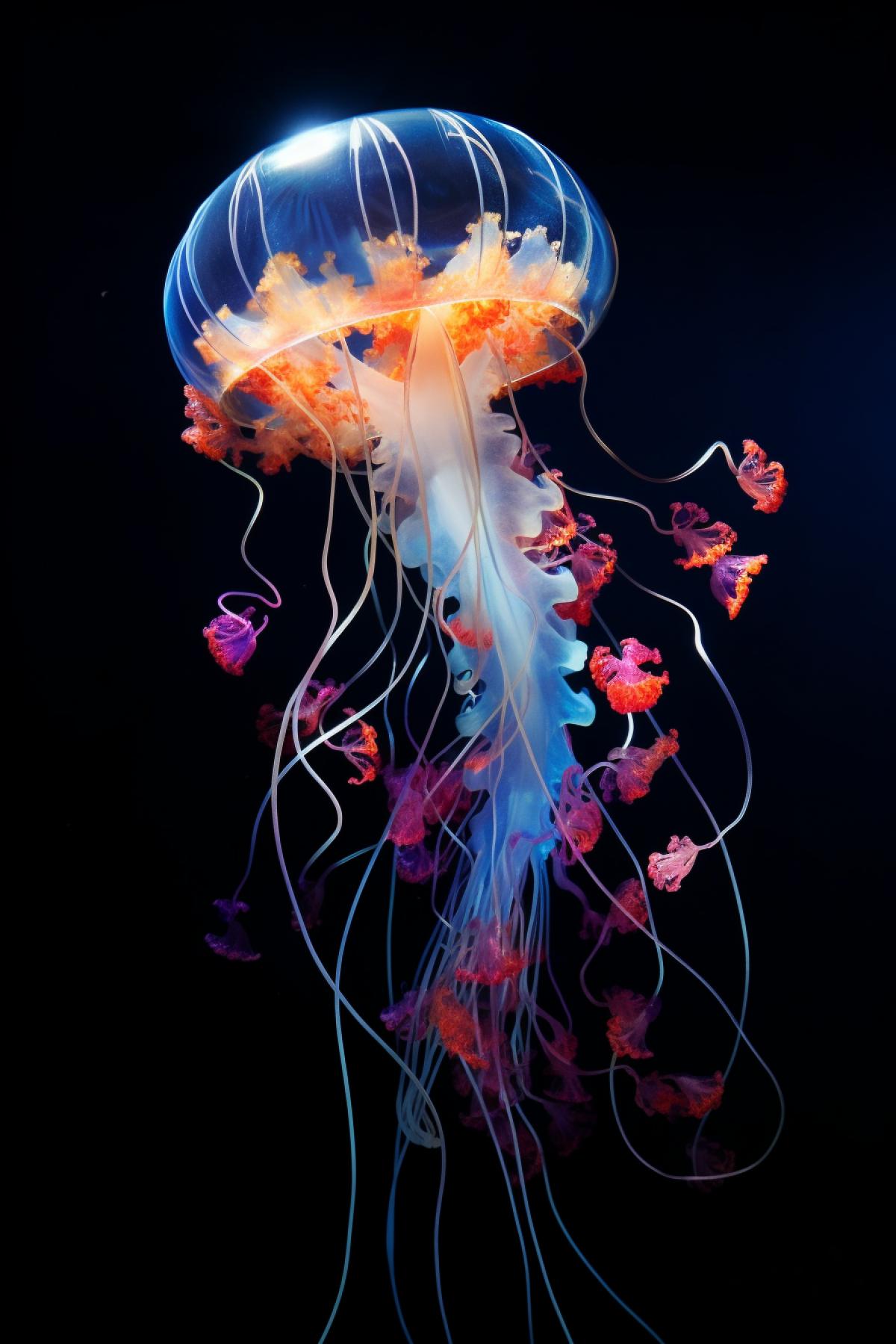 Stunning Photography of Portuguese man o war, Physalia Physalis, Jellyfish, Above and below waterline, beautiful