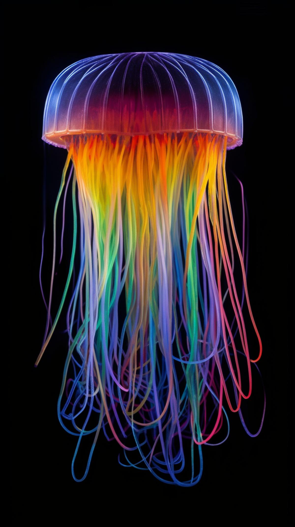 a jellyfish that is floating in the water, by Hans Werner Schmidt, net art, long glowing colourful hair, image credit nat geo, 🦩🪐🐞👩🏻🦳, award winning photo.