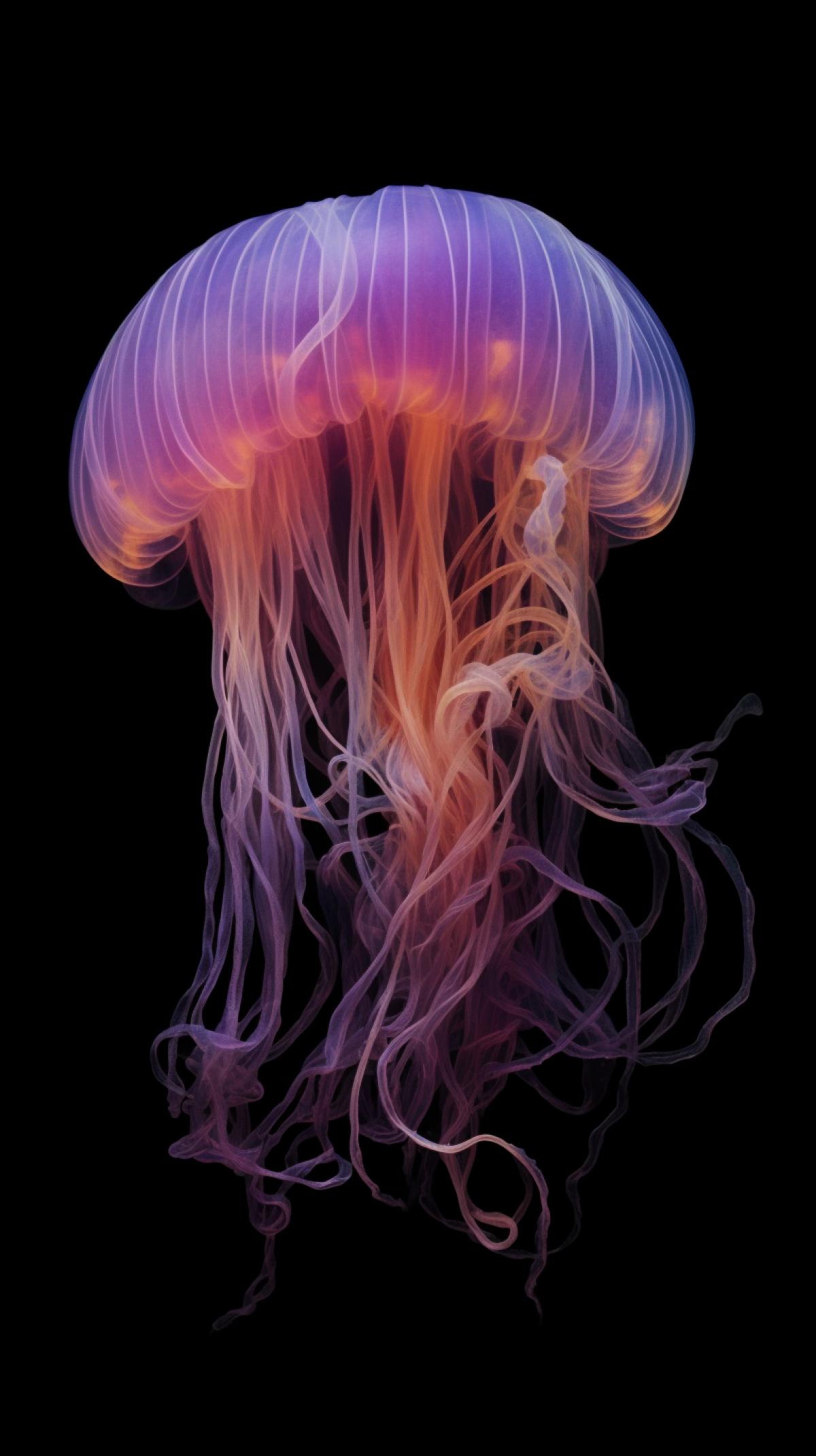 a jellyfish that is floating in the water, by Hans Werner Schmidt, net art, long glowing colourful hair, image credit nat geo, 🦩🪐🐞👩🏻🦳, award winning photo.