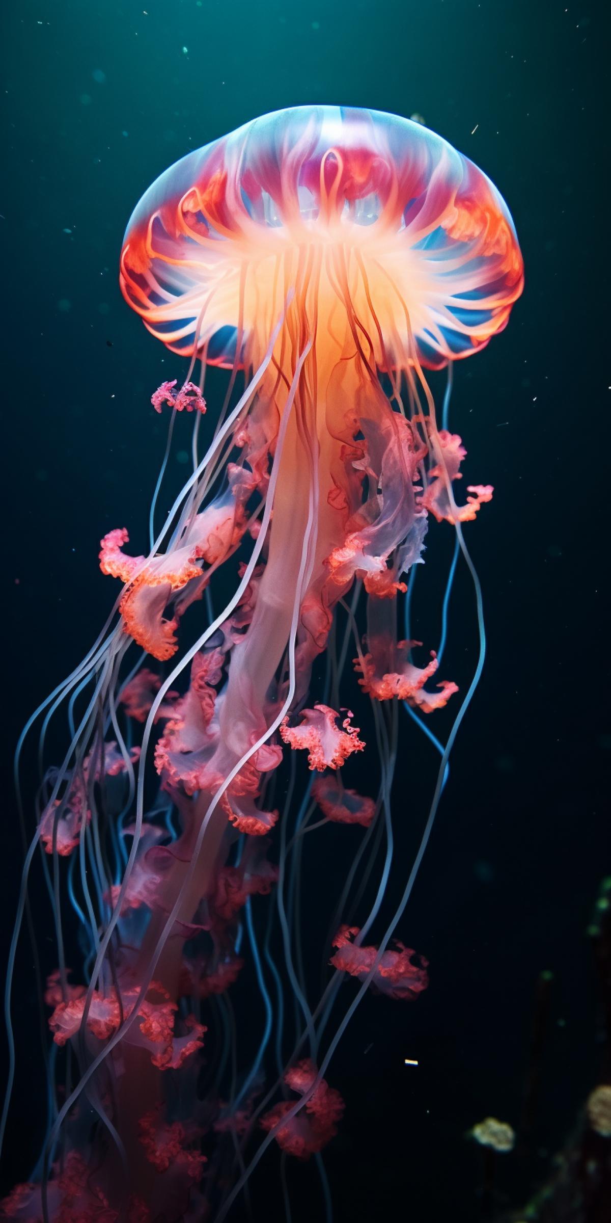 Charmingly beautiful tiger jellyfish