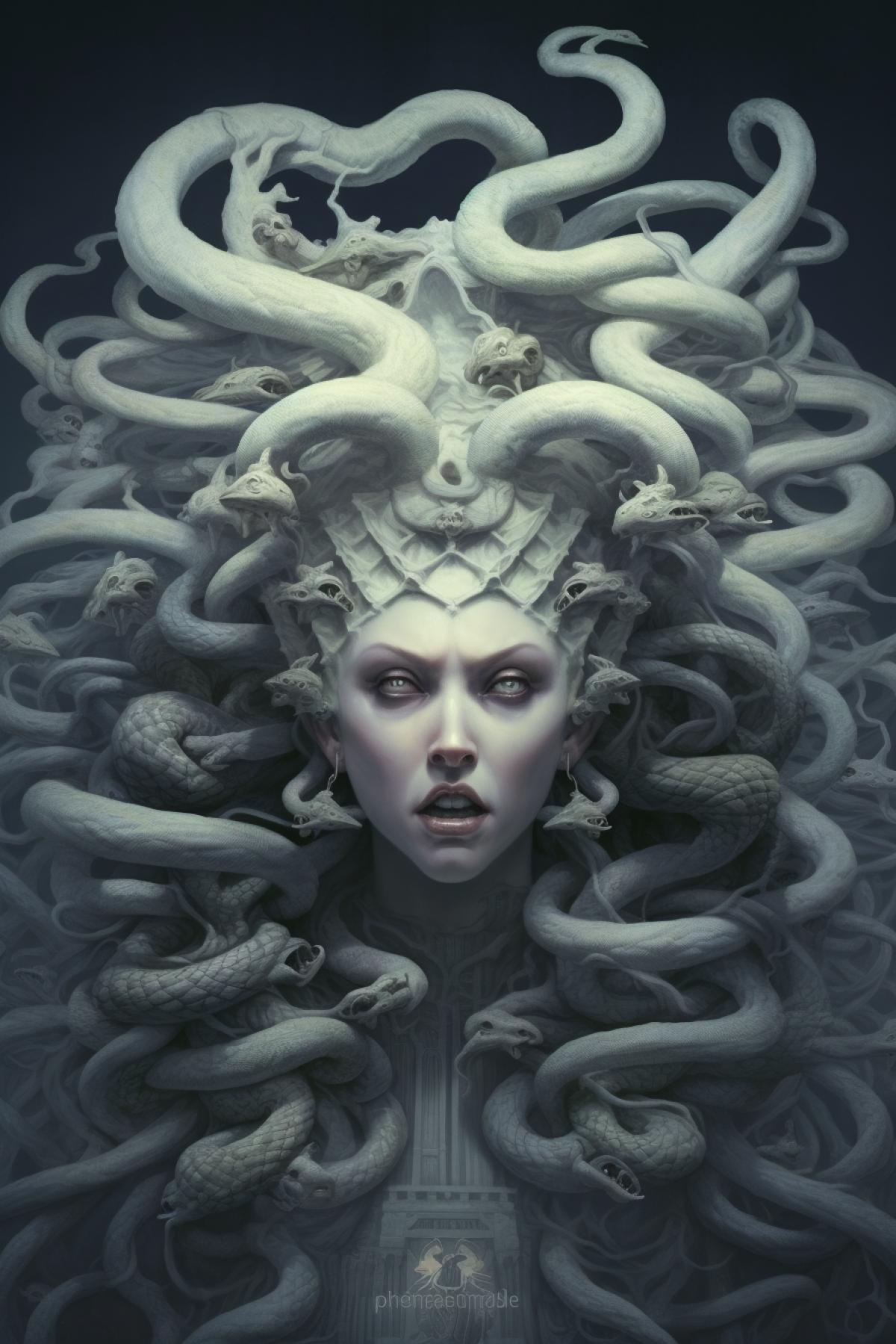 Ghost Medusa Gothic surrealism Baroque