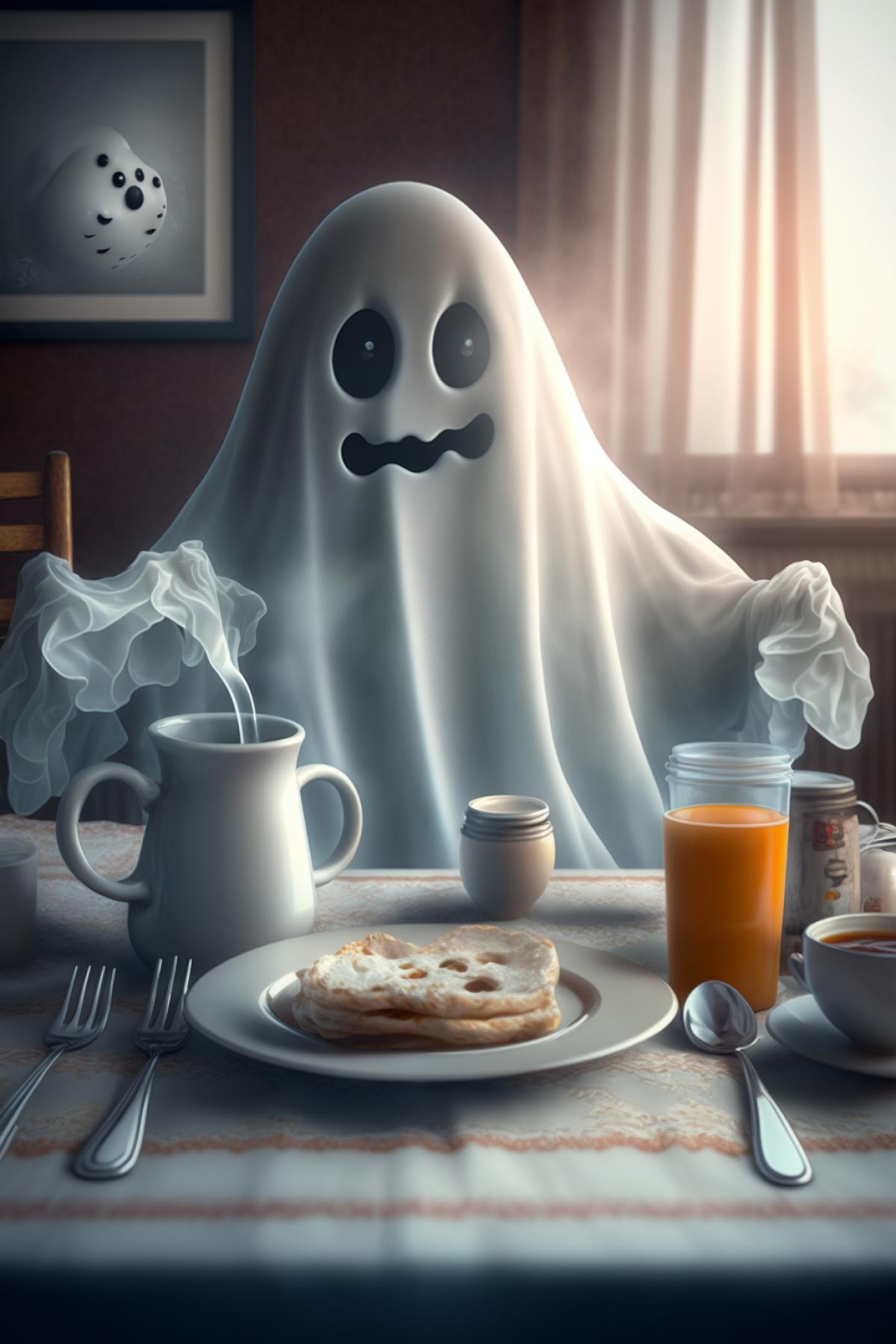 Ghosts have a cozy breakfast