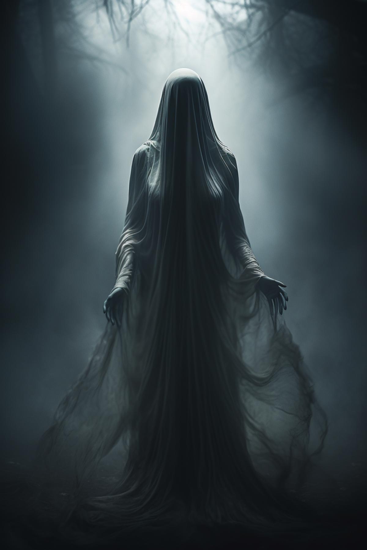 a ghostly image by Peter Lloyd, fantasy, eerie, ethereal, HD, 8k