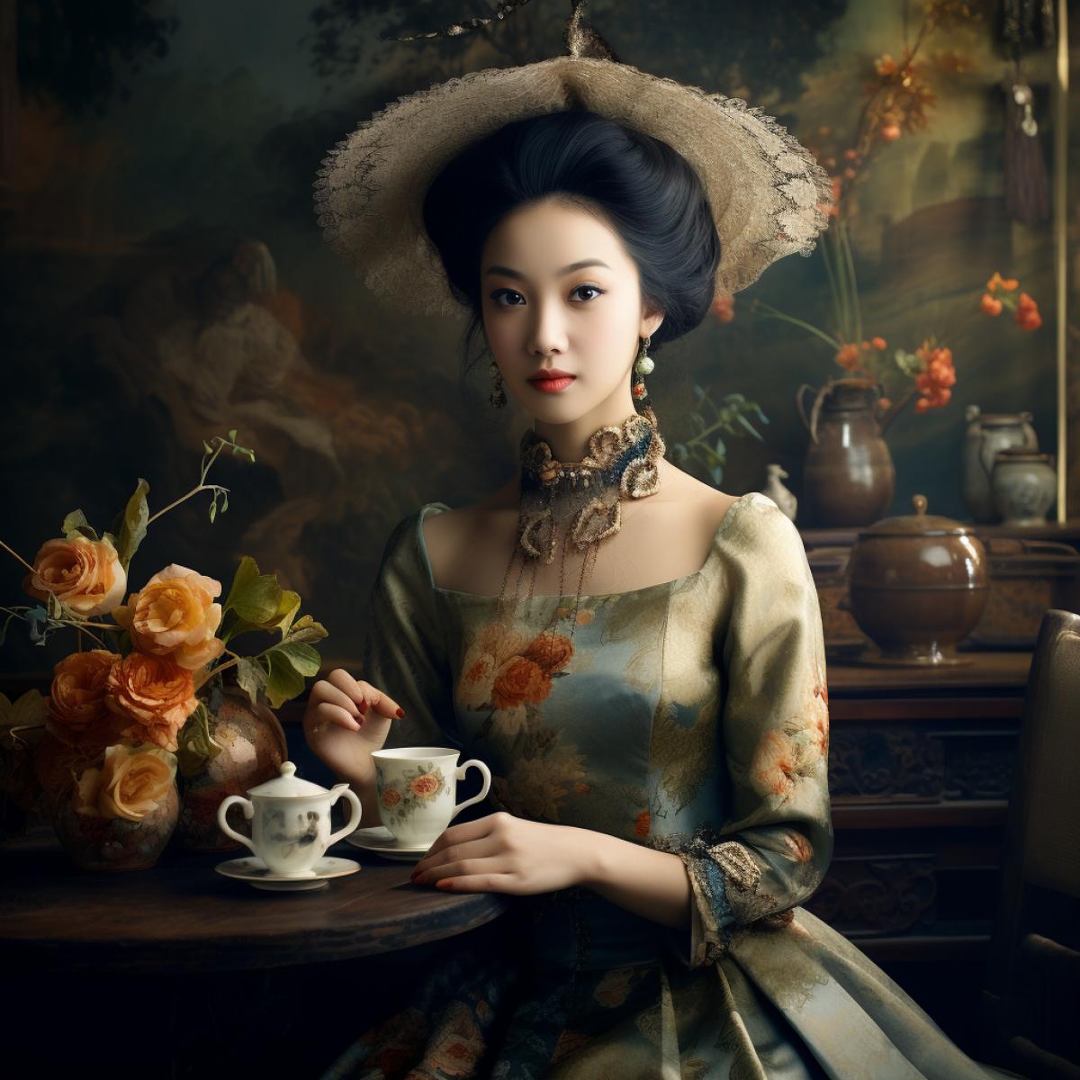 Chinese tea party, beauty, photo