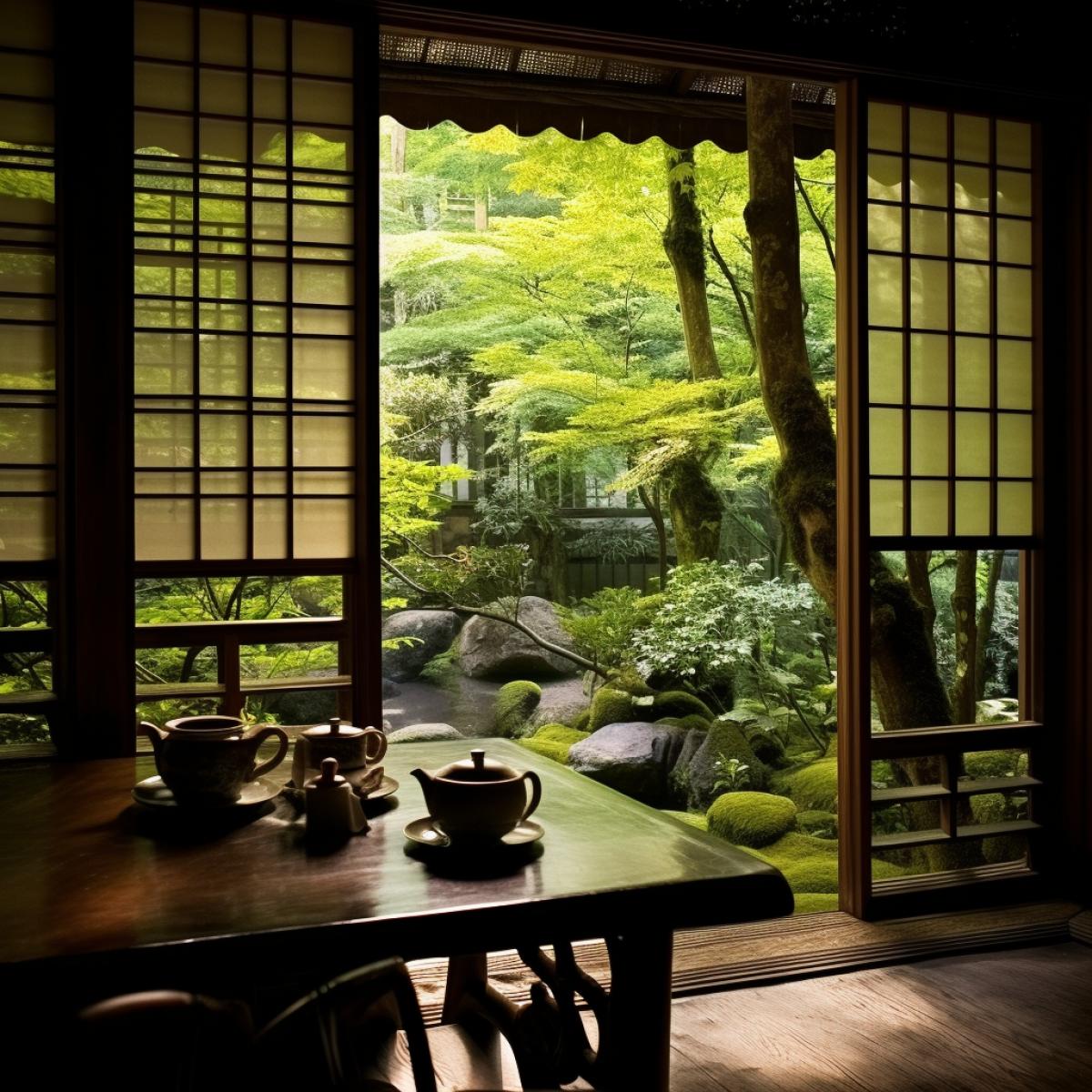 tea house, japan, simple,close the window, Geisha