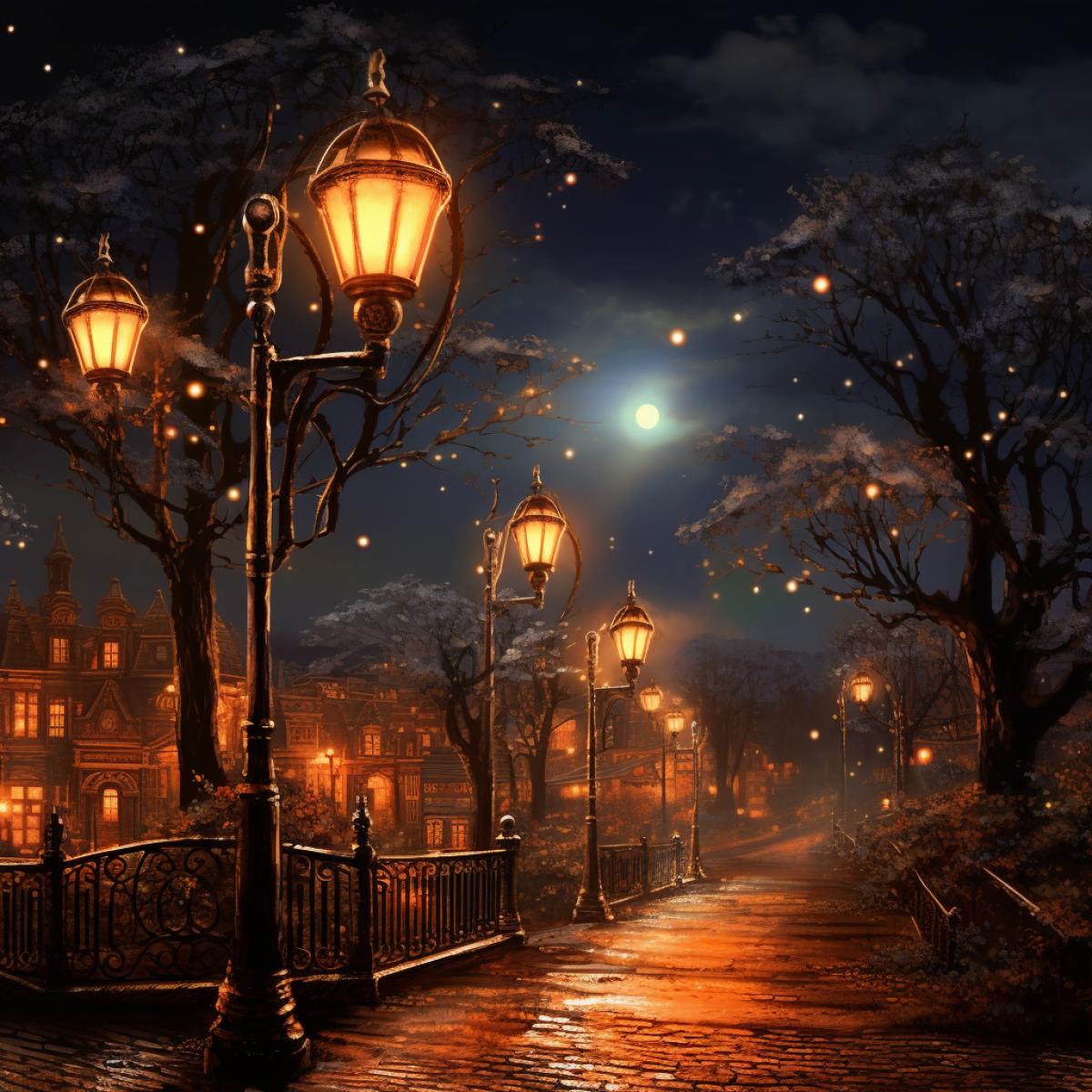 Fantastically beautiful street lights, fabulous beauty