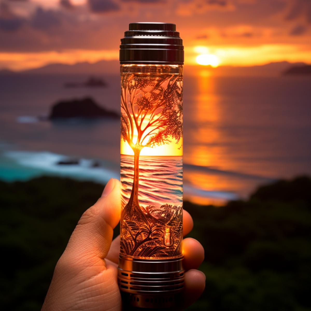 this flashlights is the sunset