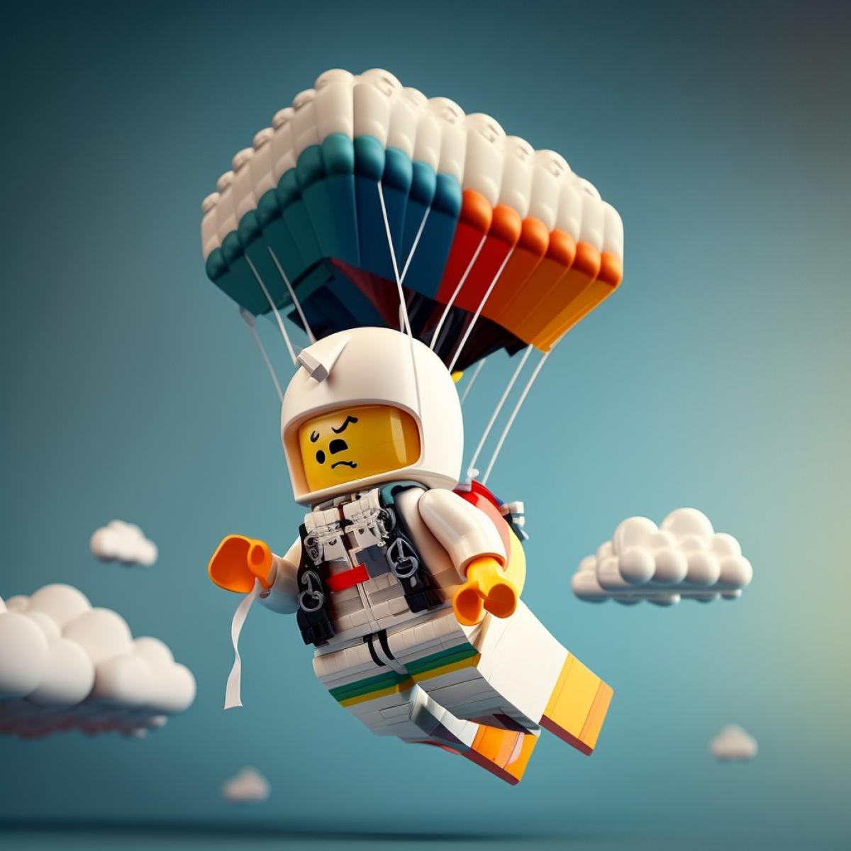 Lego skydiver