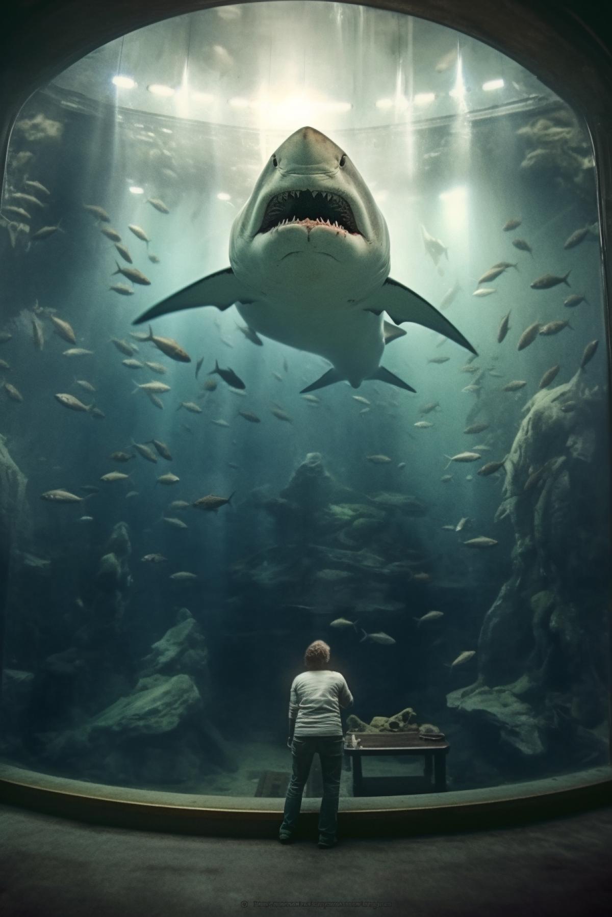 Shark in the aquarium