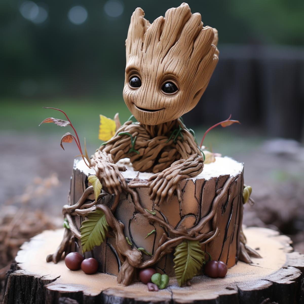 photo of groot cake