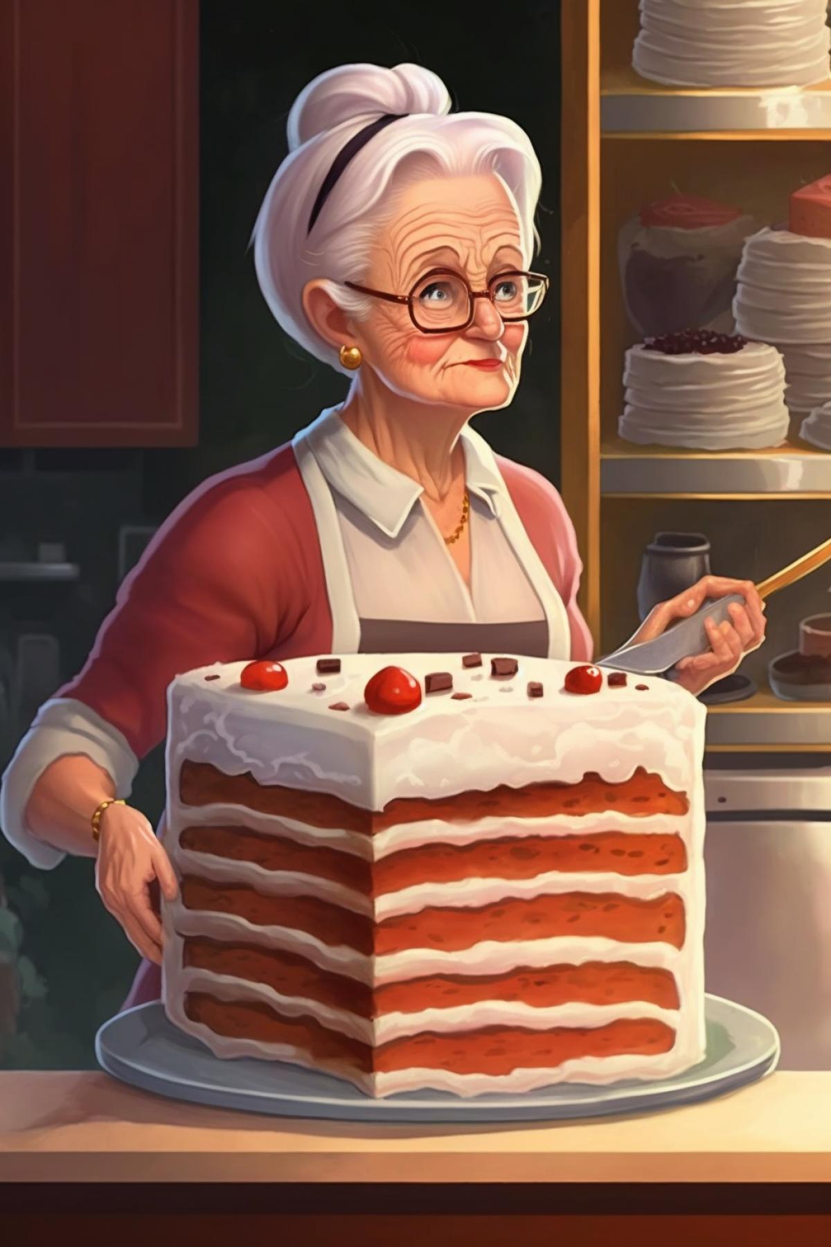 Grandmas cake is the most delicious in the village
