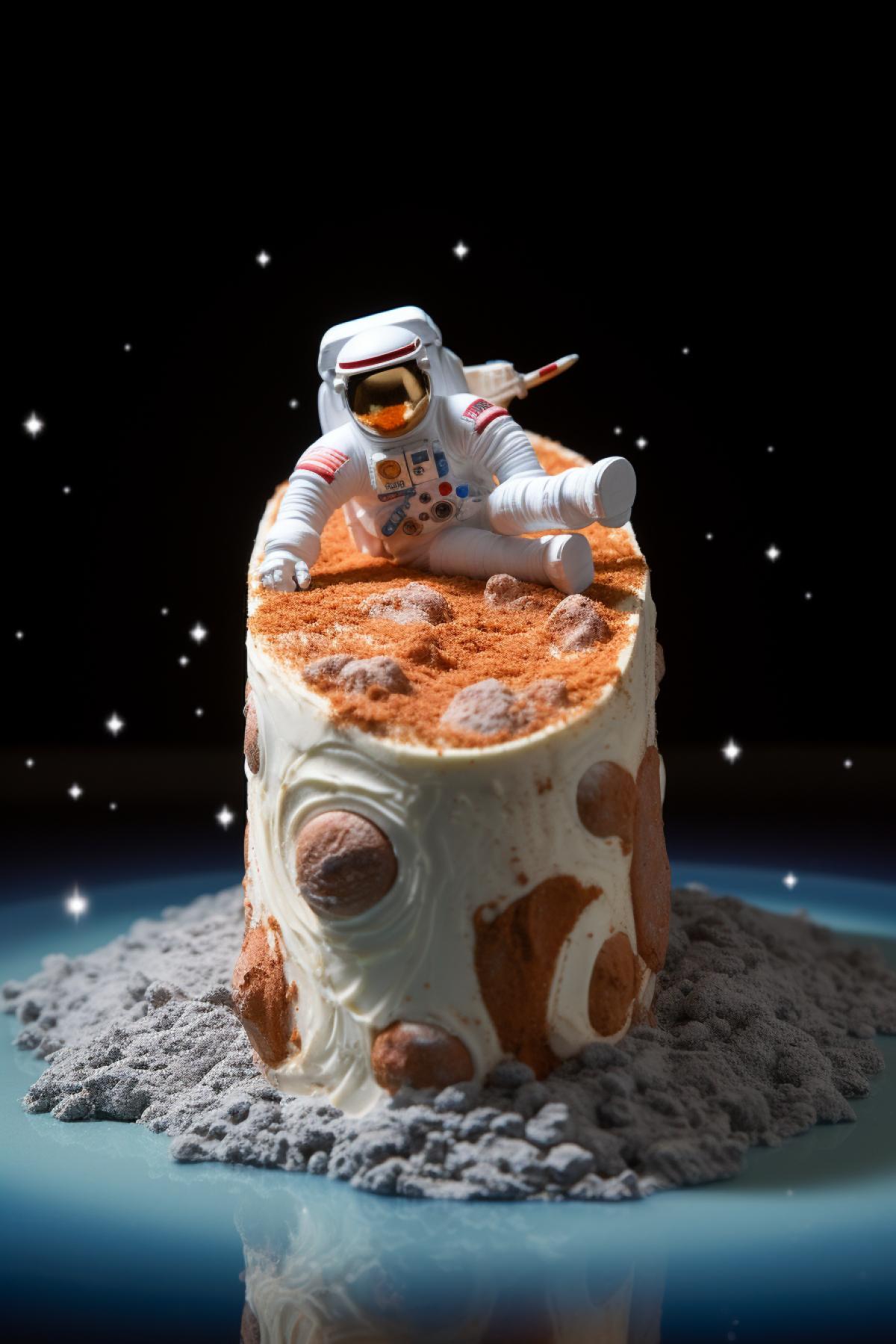 Tube of cake for astronauts