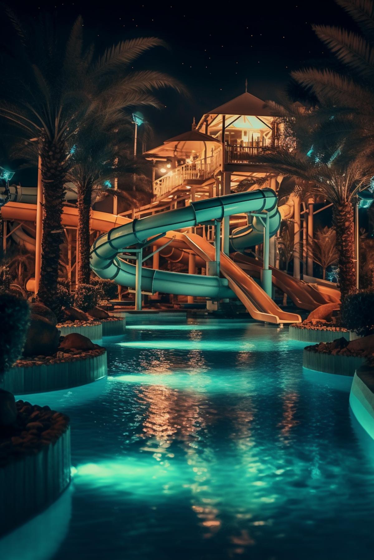 Night water park