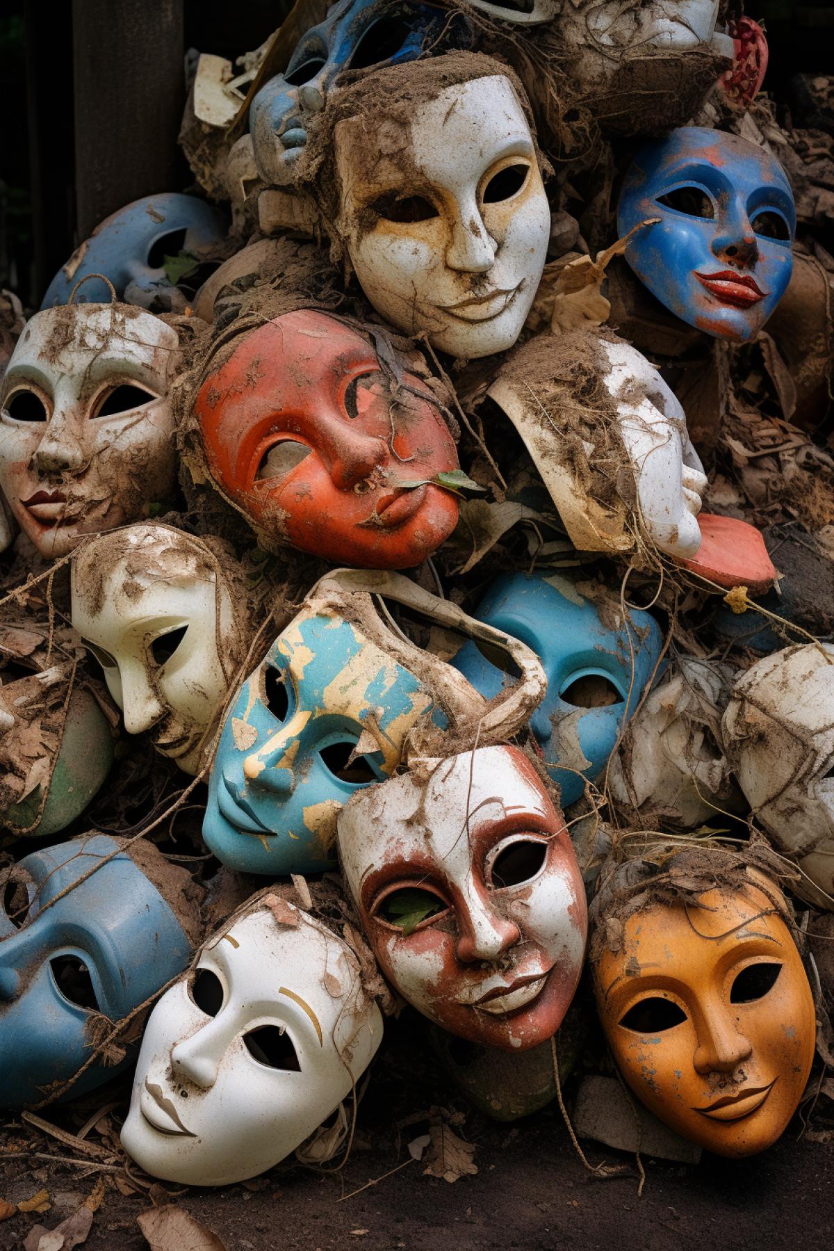 Masks discarded