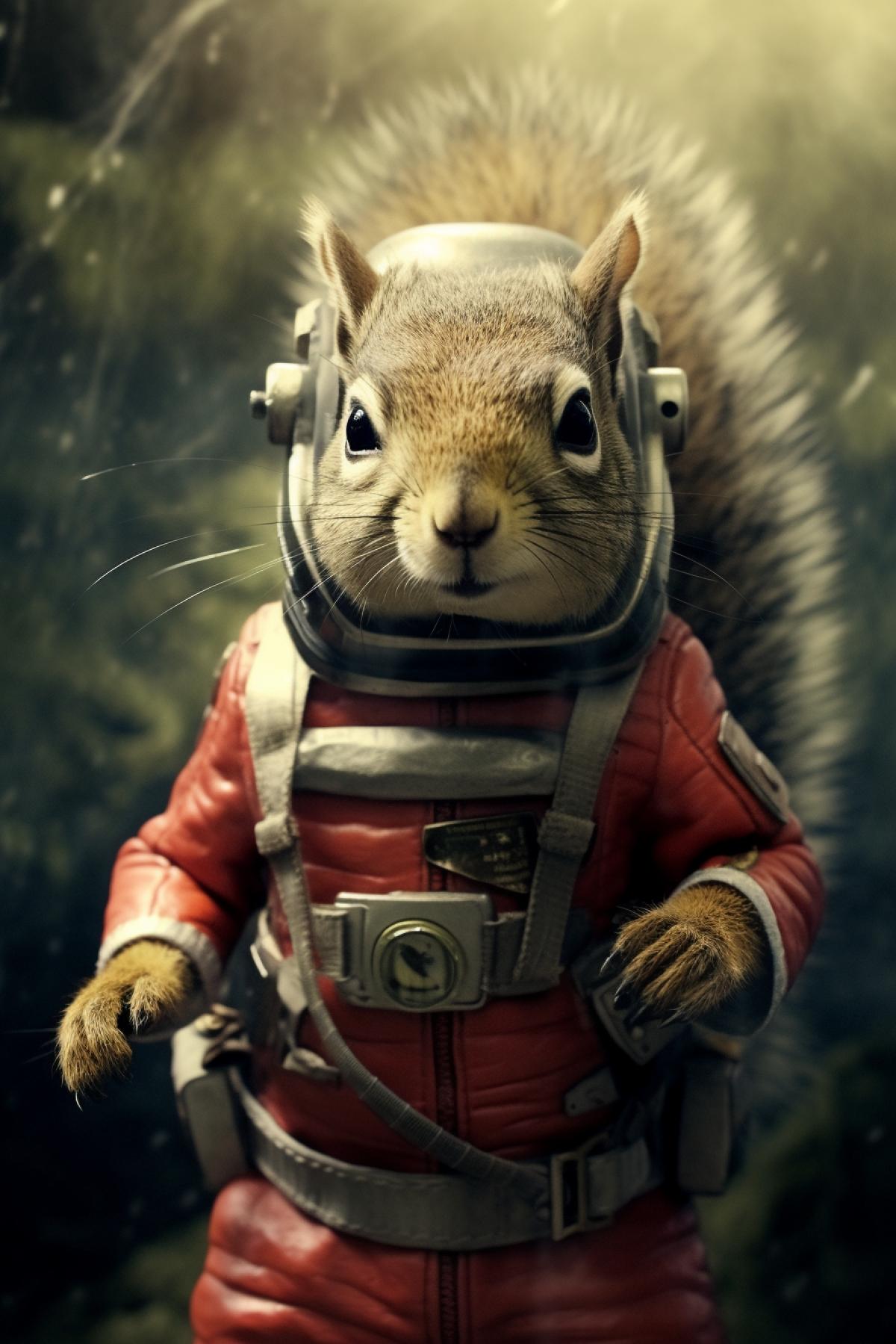 Squirrel in a spacesuit