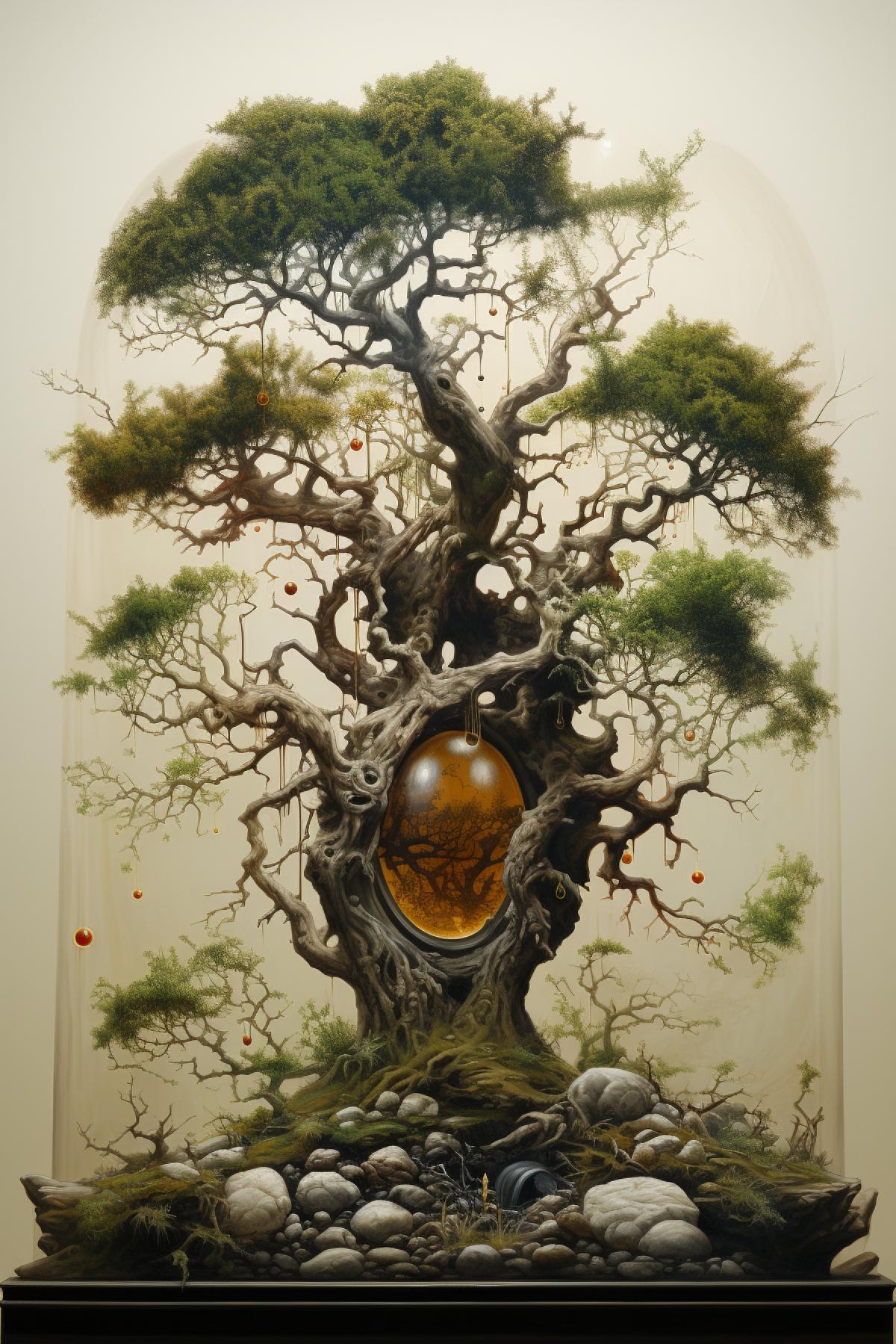 Mythical tree of life, photorealism