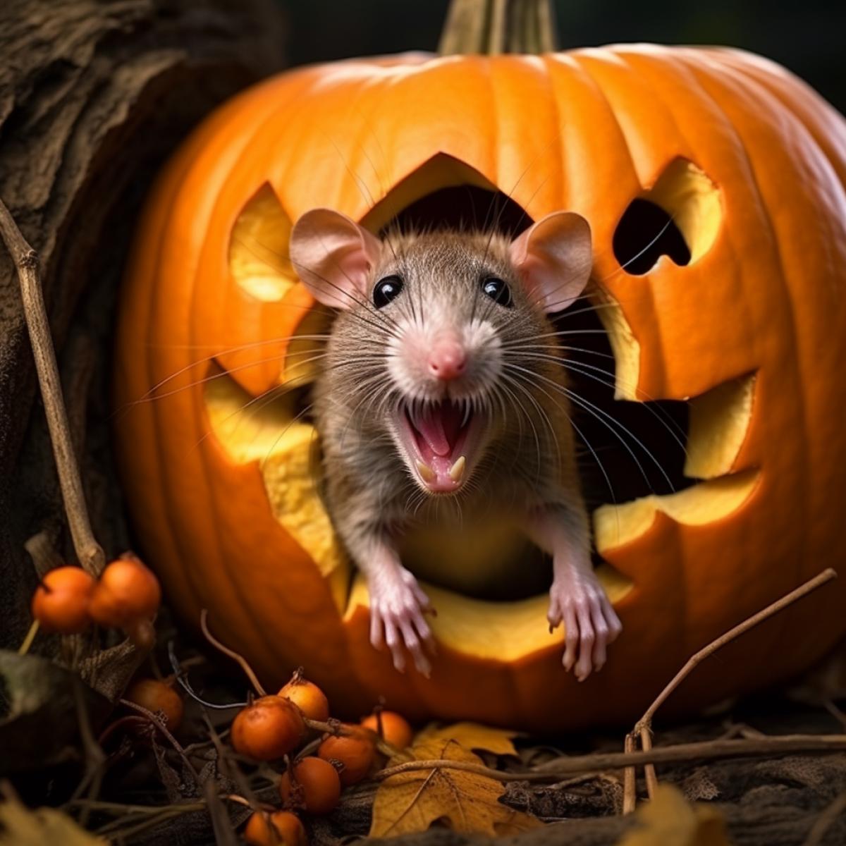 this rat lives inside a jack o lantern, where will it survive after halloween??
