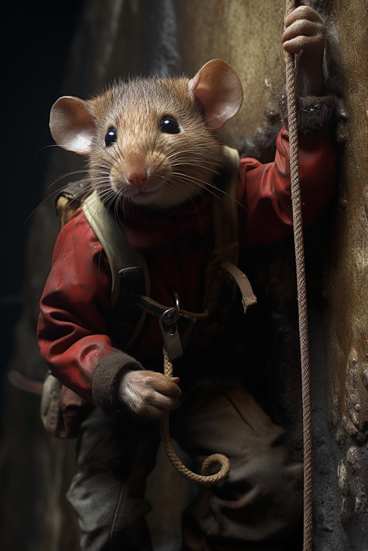 Mouse-Climber, courage, photo, detail